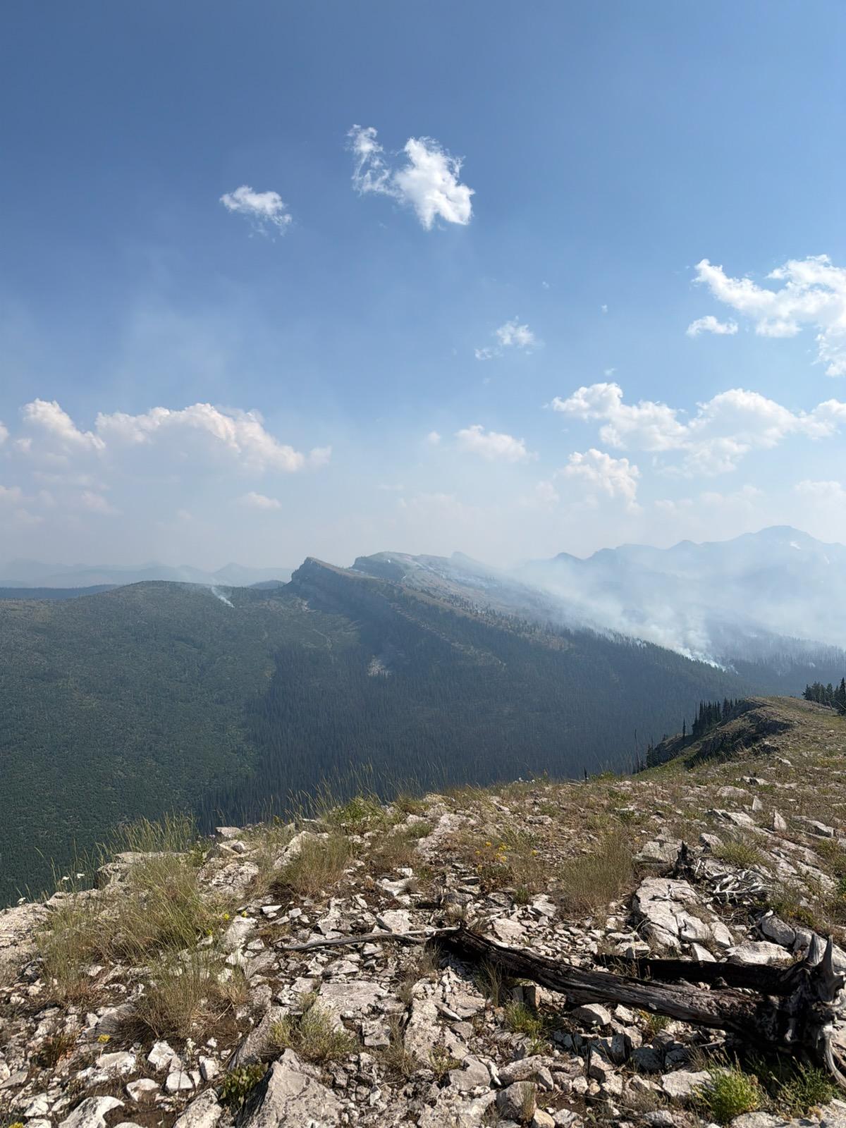 Silvertip Fire from Limestone Peak