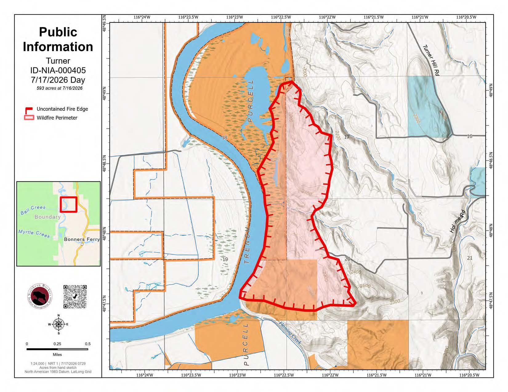 Topo map of the Turner Fire